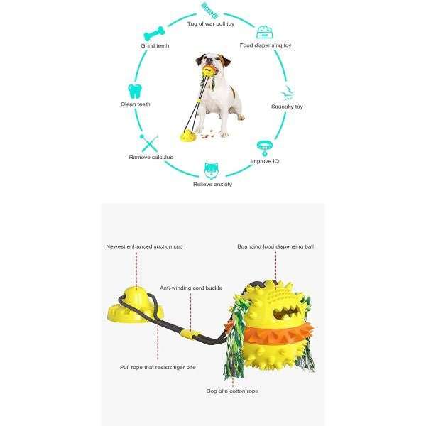 Pet Treat Chew Toy with Suction Cup - Large