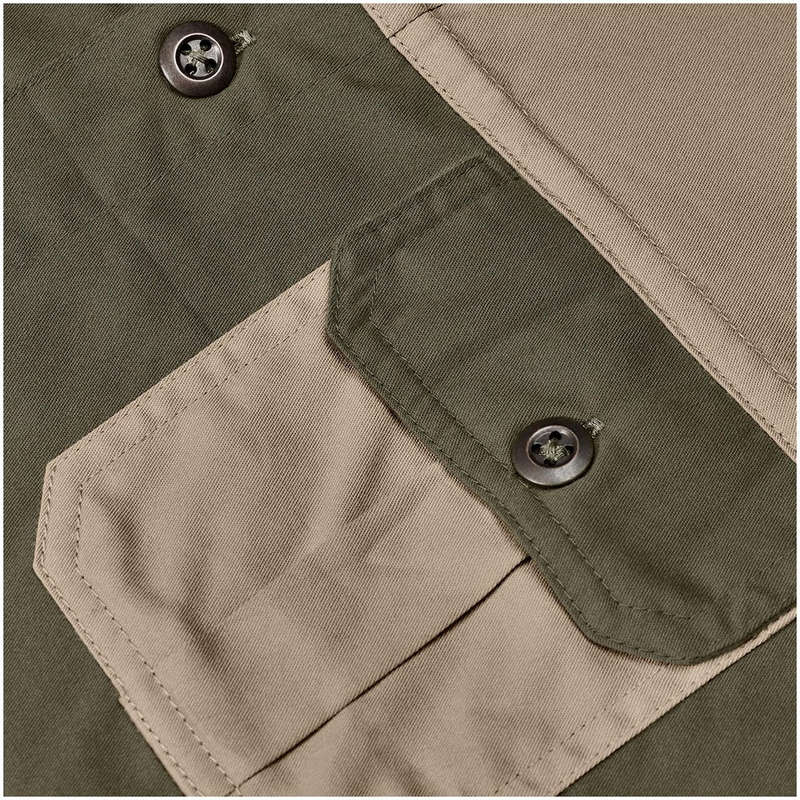 Short Sleeve Serengeti 2 Tone Bush Shirt - Mens