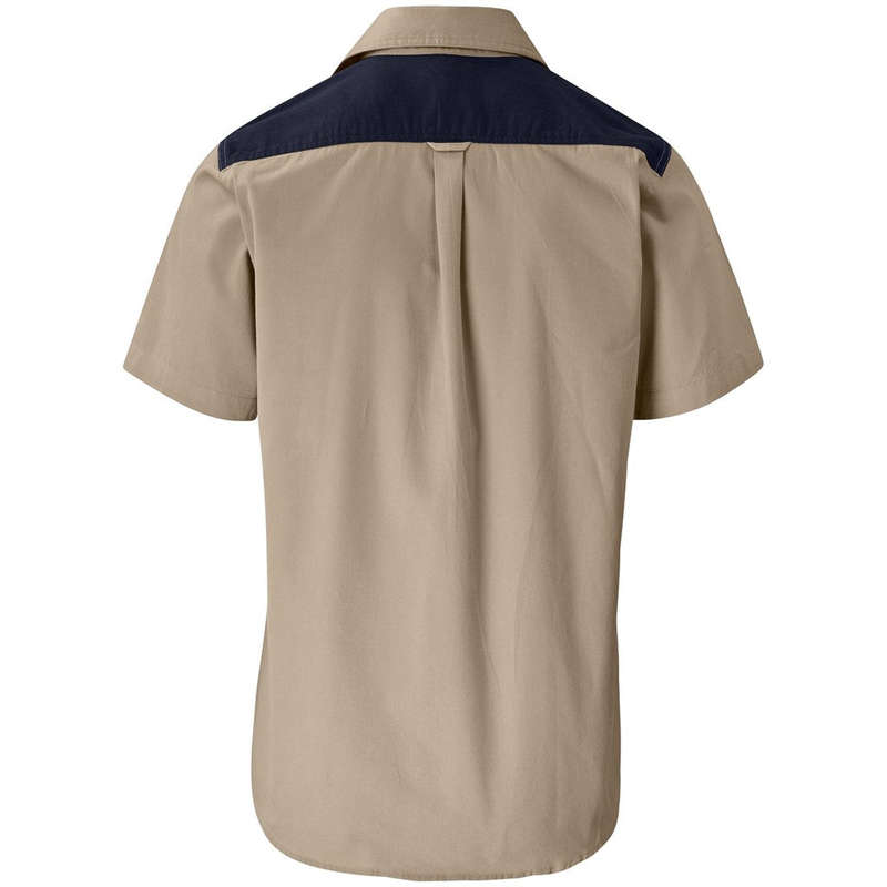 Short Sleeve Serengeti 2 Tone Bush Shirt - Mens