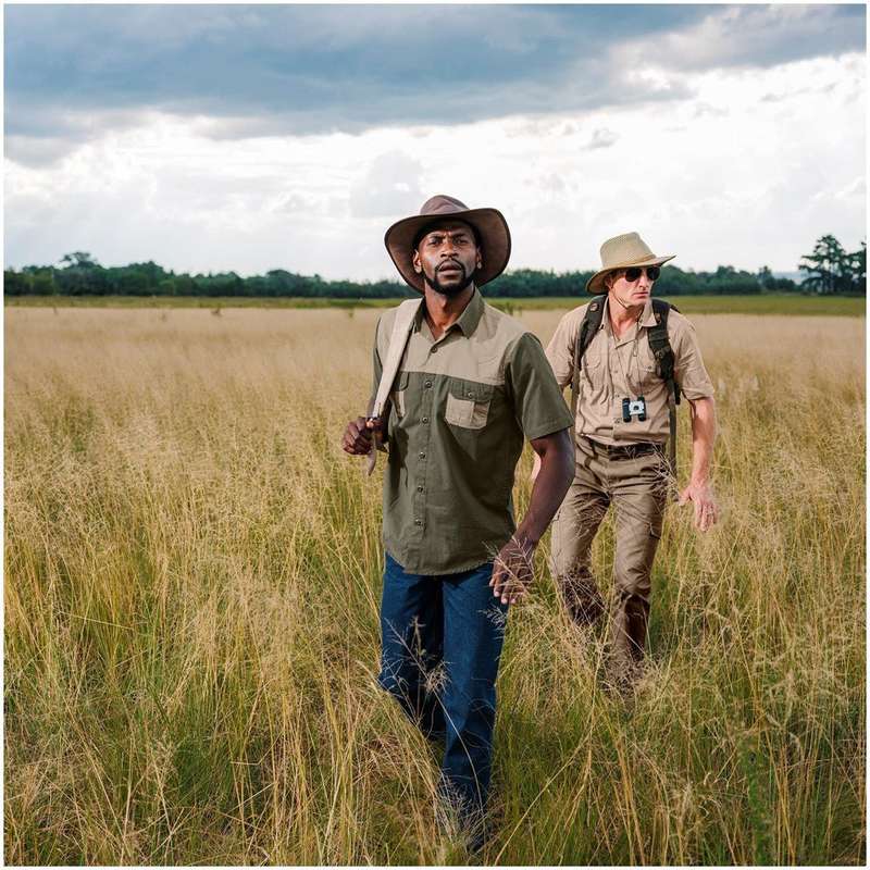Short Sleeve Serengeti 2 Tone Bush Shirt - Mens