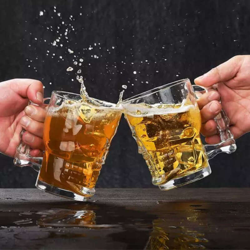 Skull Beer Mug 450ml - Set of 6