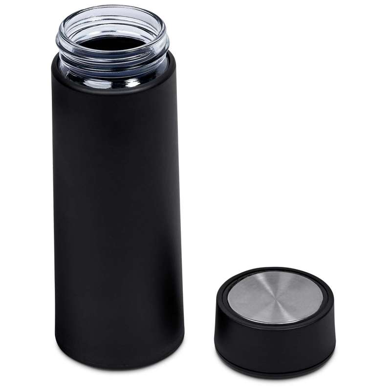 Tiesto Glass & Plastic Double-Wall Water Bottle - 400ml