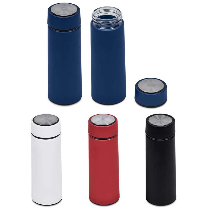 Tiesto Glass & Plastic Double-Wall Water Bottle - 400ml