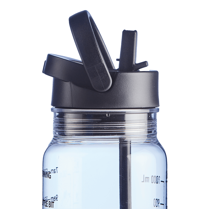 Torrent Motivational Water Bottle With Straw 1L