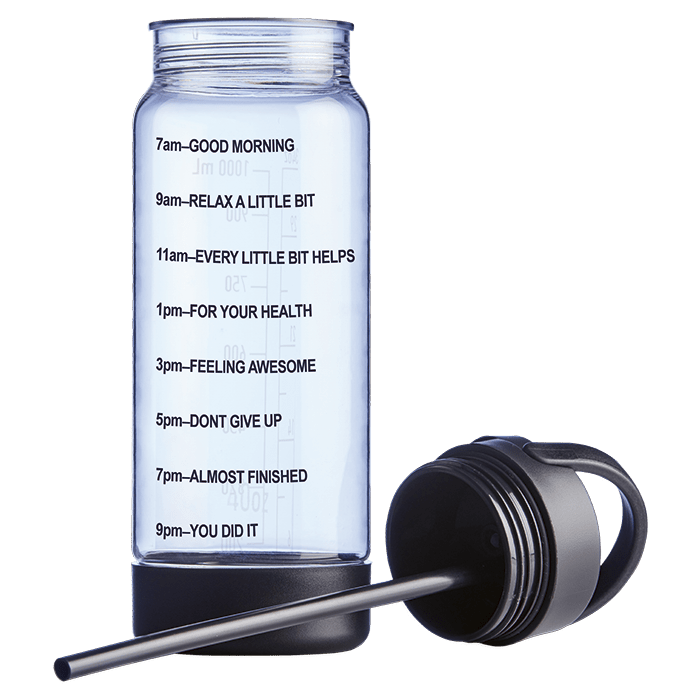 Torrent Motivational Water Bottle With Straw 1L