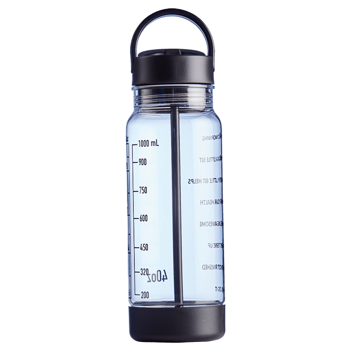 Torrent Motivational Water Bottle With Straw 1L