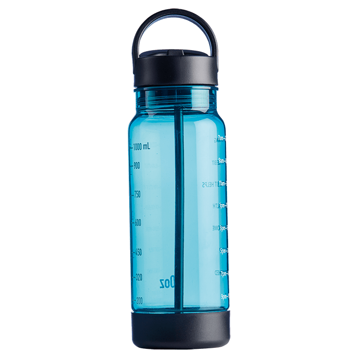 Torrent Motivational Water Bottle With Straw 1L