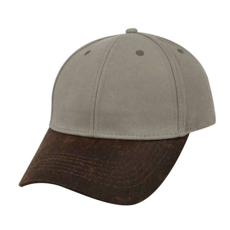 Two-Tone Waxed Oilskin 6 Panel Cap