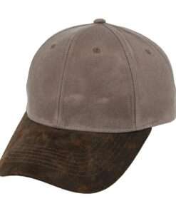 Two-Tone Waxed Oilskin 6 Panel Cap