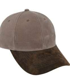 Two-Tone Waxed Oilskin 6 Panel Cap