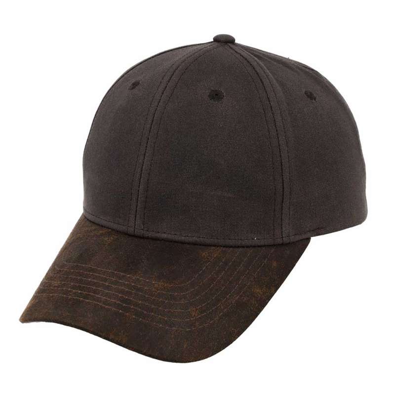 Two-Tone Waxed Oilskin 6 Panel Cap