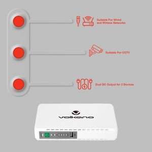 Volkano Mini UPS for WiFi or CCTV