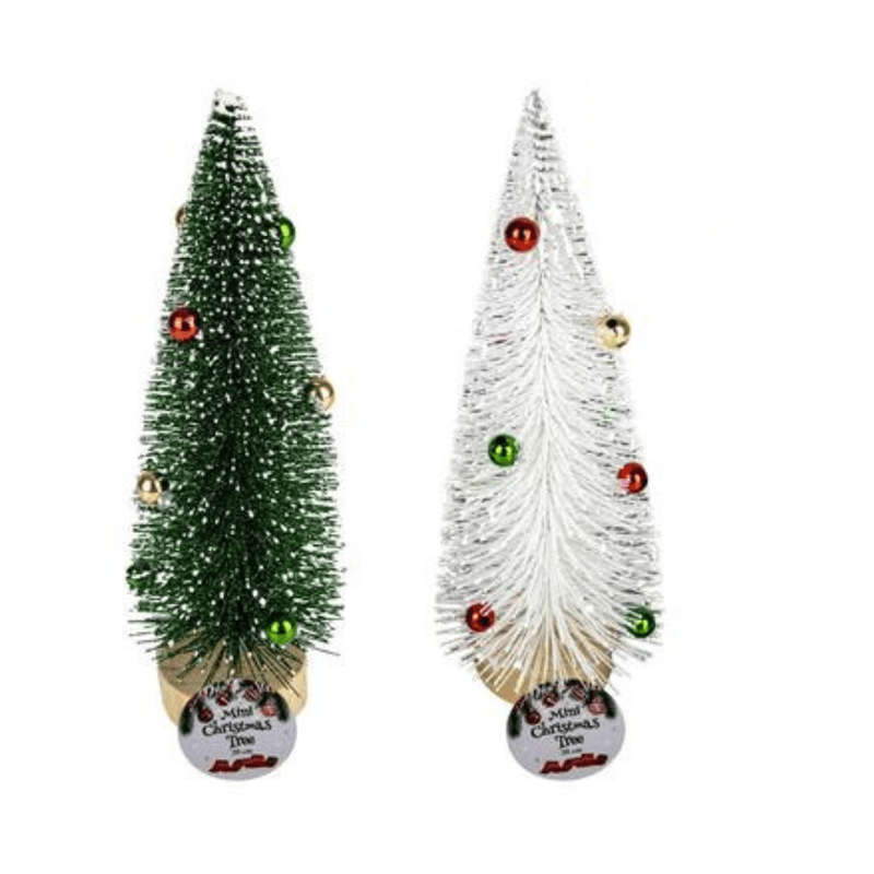Xmas Table Decor Mini Tree 20cm - Set of 2