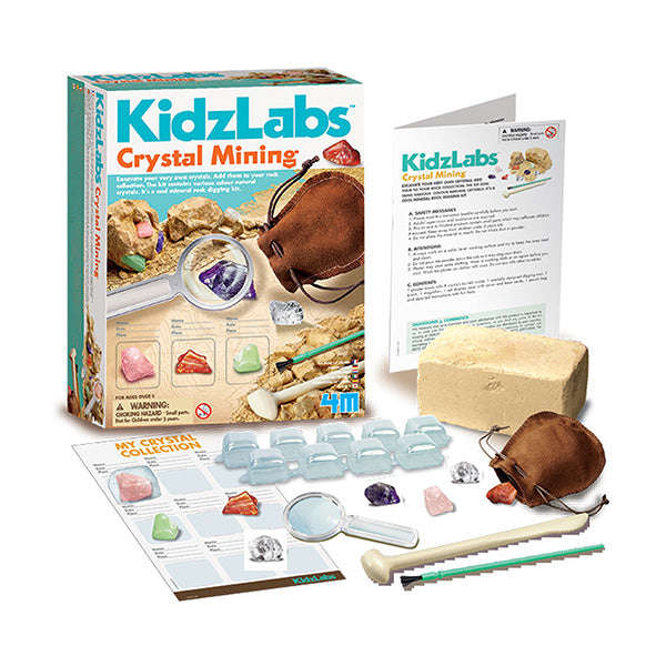 4M - KidzLabs Crystal Mining Kit