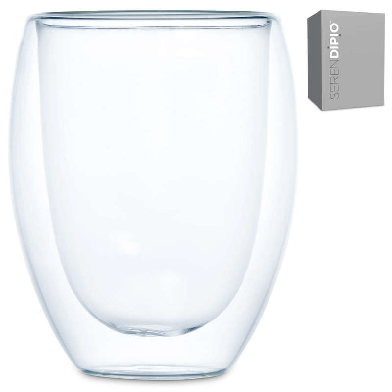 Serendipio Lorenzo Double-Wall Glass Cup - 350ml