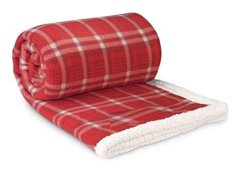 Chequered Sherpa Blanket