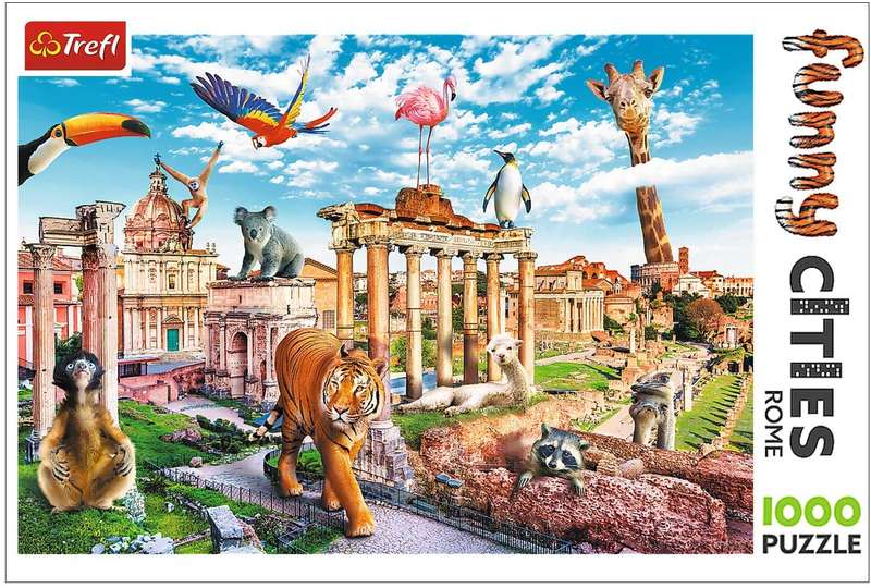 Trefl Puzzles - Funny Cities 1000pc - Wild Rome