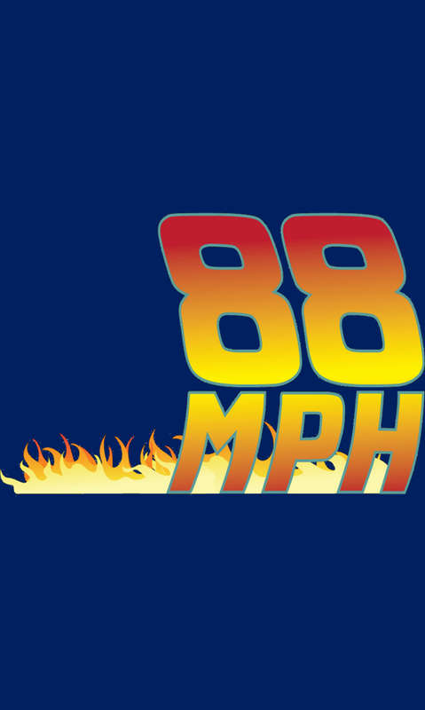 Back to the Future 88 MPH T-Shirts - T-shirt / Male XL / Dark Blue