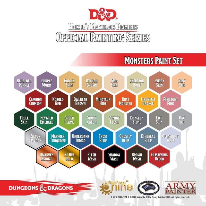 Nolzur's Marvelous Pigments - Monster Paint Set