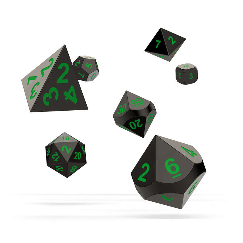 oakie doakie DICE RPG Set Metal Dice - Matrix