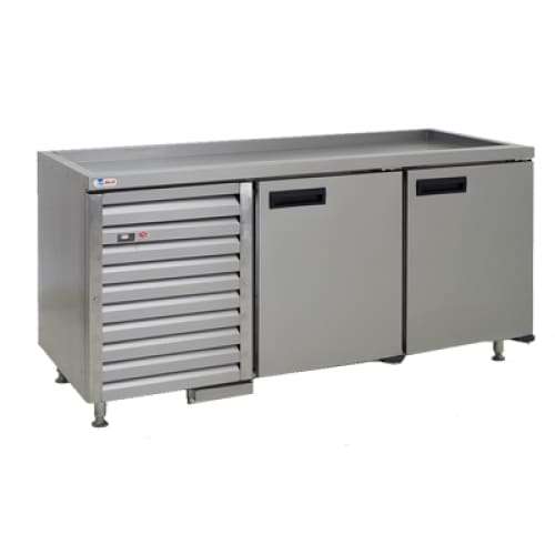 1.8m - 2 Door Steel Underbar Fridge Self Contained Cabinet Polar Top Qub6plth