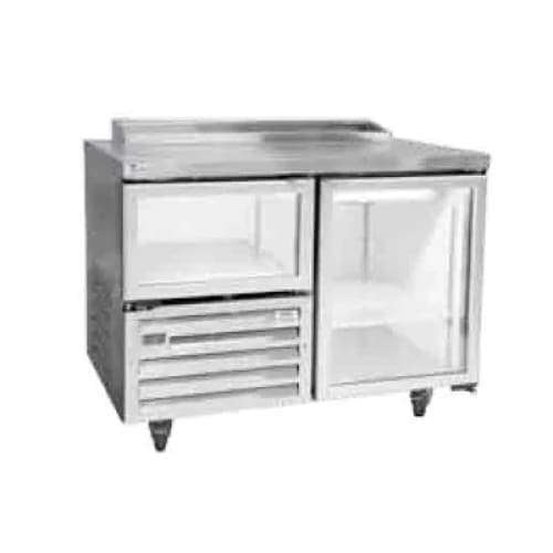 1.2m - 1.5 Glass Door Top Underbar Fridge Self Contained Cabinet Gd4pzth650