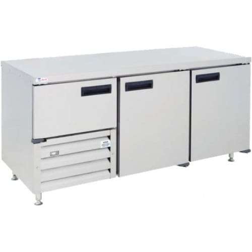 2.4m - 3.5door Stainless Steel Underbar Fridge Self Contained Cabinet Qub8s/ch