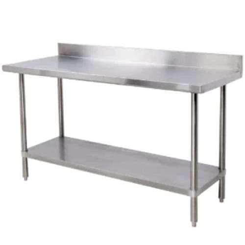 2.4m Splash-back Stainless Steel Table Chromecater Cc2.4sb