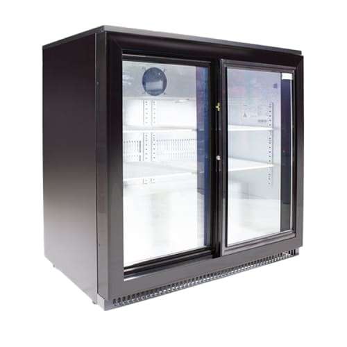 207l Double Sliding Door Under Counter Beverage Cooler Dbq220ls