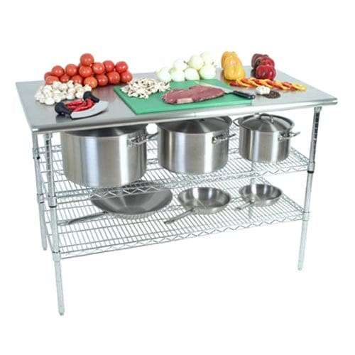 2tier Plain Top Work Table S/s Wts0002