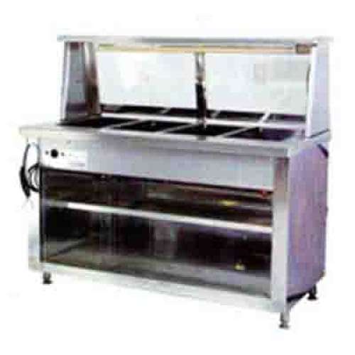 4 Division 1520mm Bain Marie With Sneeze Guard Econo Fm Bnmr9008o7