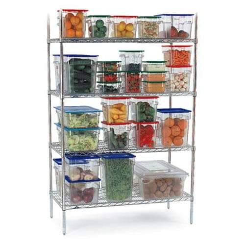 4tier Shelving Unit Chromed 1200 x 455 x 1830mm Suc1200