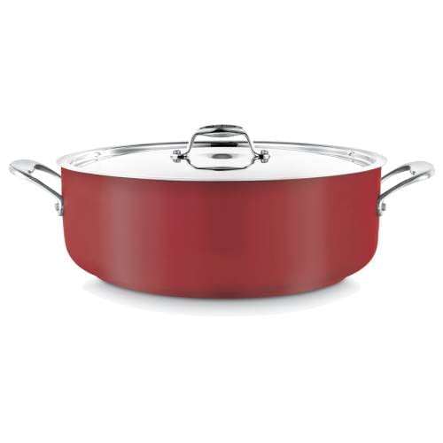 8.9l Pot (red )low Casserole W/lid Infiniti Pujadas Prc0089