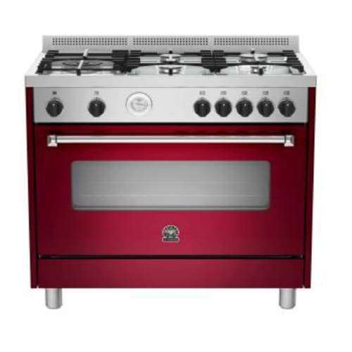 90cm Gas Hob & Electric Oven Burgundy La Germania Americana Ams95c61lbvi
