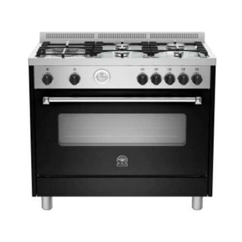 90cm Gas Hob & Gas Oven/grill Black La Germania Americana Ams95c81bne