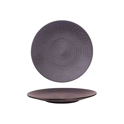 Black Swirl Round Coupe Plate 23.5cm (24) Laak6110023/039021a