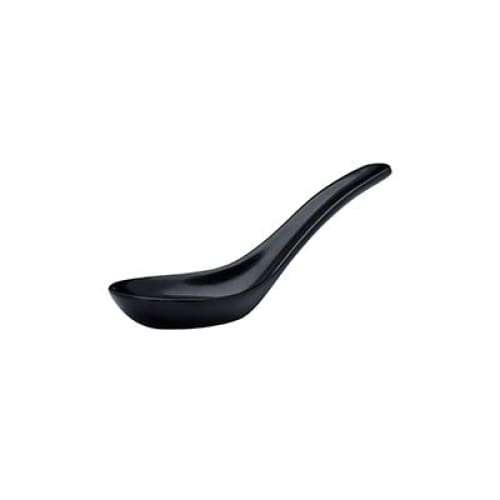 New Bone - White - Black Swirl Chinese Spoon 13cm (24) Lacw1802113