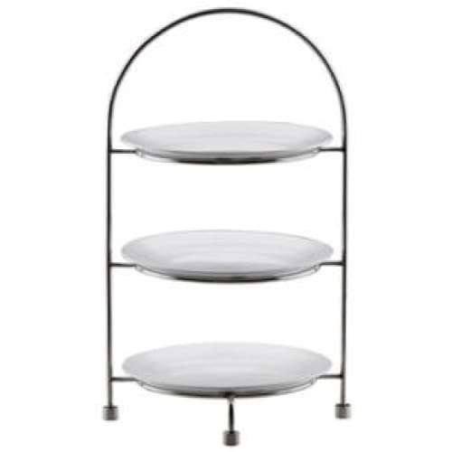 Tea Cake Stand 3 Tier - 18/10 S/steel L256 x W256 x H421mm (tcs0027
