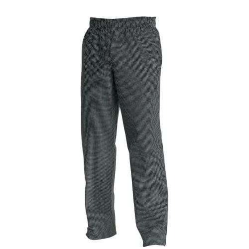 Chefs Uniform Baggies Black/white Check -small Chef E-quip Uni3031