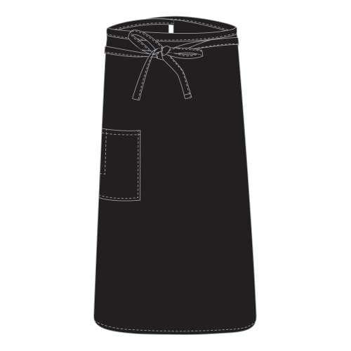 Chefs Uniform Bistro Black Apron Chef E-quip Uni4022