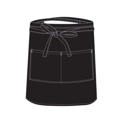 Chefs Uniform Black Bar Apron Chef E-quip Uni4020
