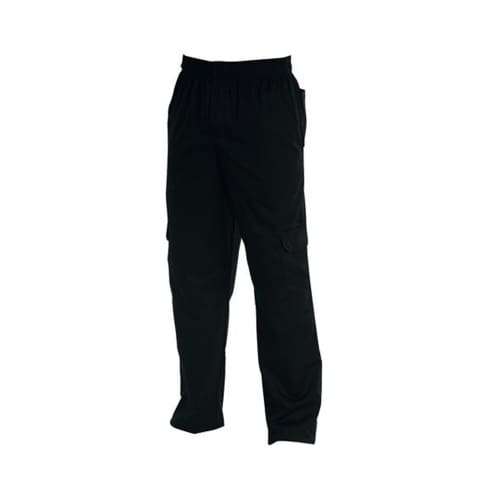Chefs Uniform - Cargo s Black - x - Small Chef E-quip Uni2030