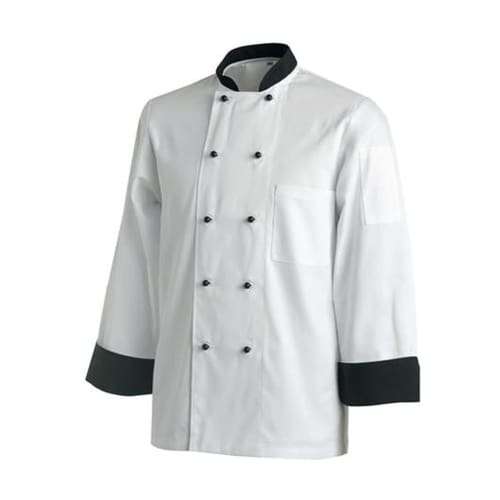 Chefs Uniform Jacket Contrast Long - Xx - Large Chef E-quip Uni5025