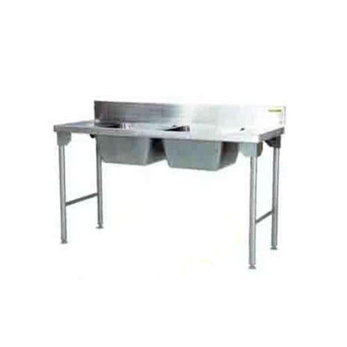 Double Bowl Sink 1600mm Mild Steel Legs Left Sdsn1011o7