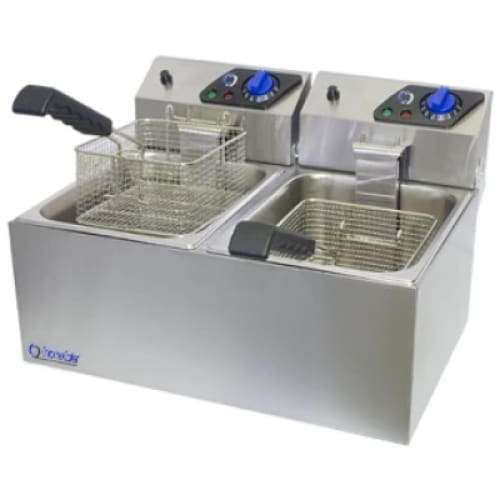 8lt Fryer Double Electric Chromecater Fe-8l-2