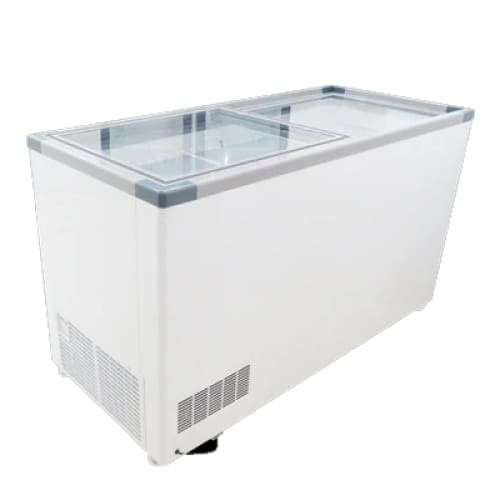 Glass Top Freezer 2 Door Sliding 520l Commercial VL525