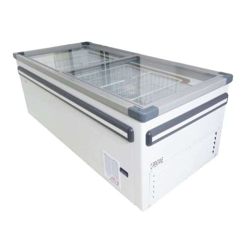 Glass Top Island Freezer 2 Door 862lt Visi Top VS2000