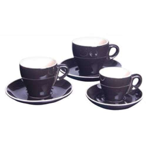 Italian - Black Cappuccino Saucer 14.1cm (12) Gs-r809s-b
