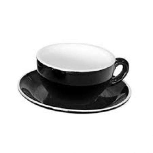 Italian - Black Cappuccino Saucer 14cm (12) Gs-r816s-b
