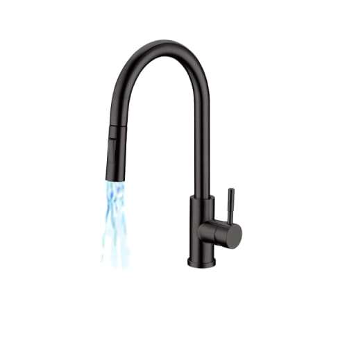 Kitchen Mixer With Pull Out Spout Tap Matt Black Chromecater Mbf-11